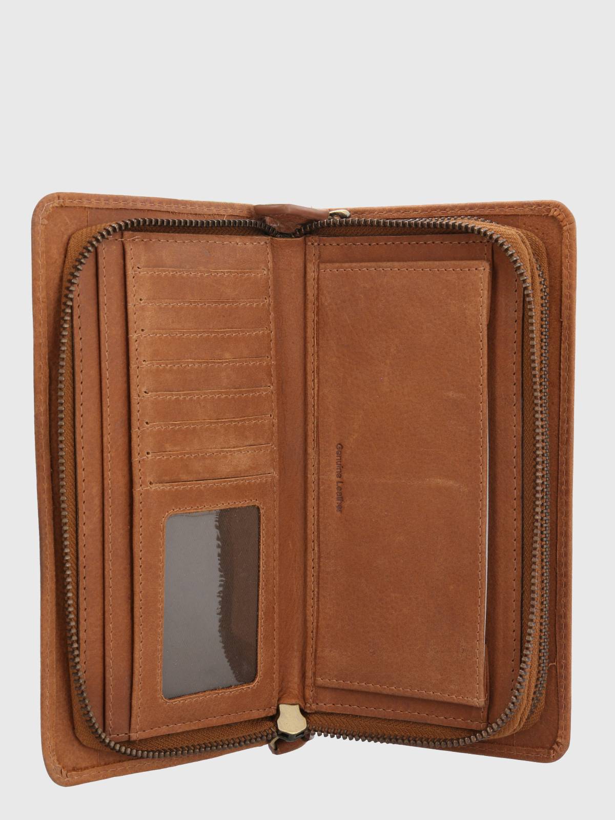 Billetera Cuero Mujer Th Morgan Wallet Café Hush Puppies