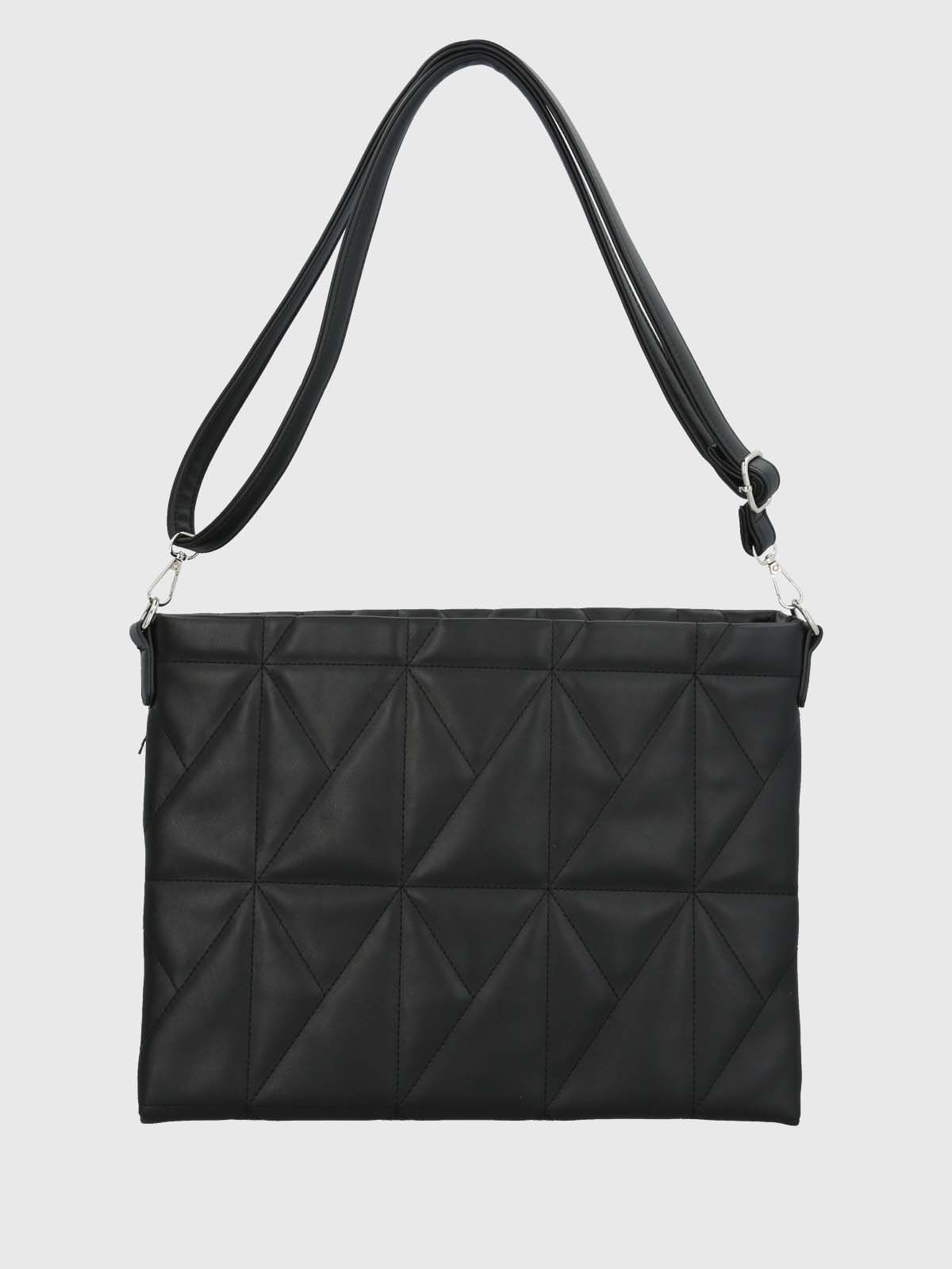 Bolso Notebook Ecocuero Mujer Quilt Case Negro Hush Puppies