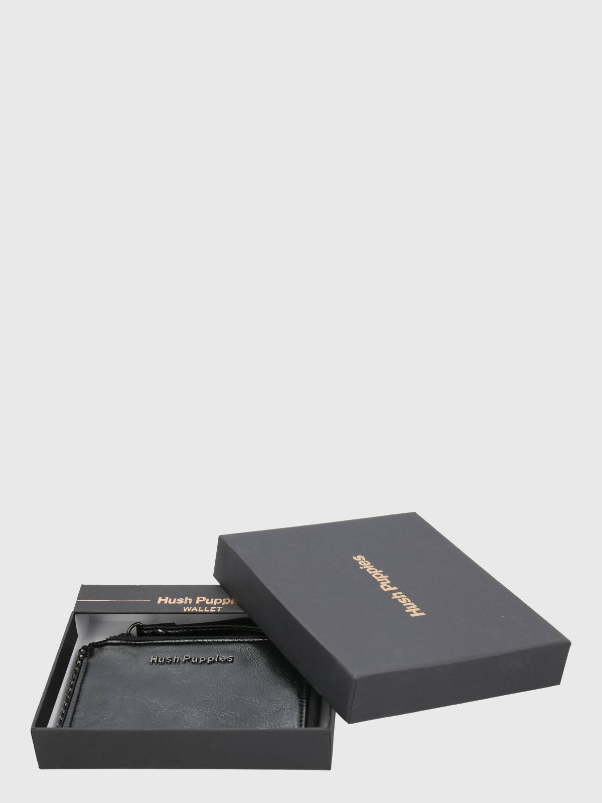 Billetera Ecocuero Mujer Kirk Zip Wallet Negro Hush Puppies