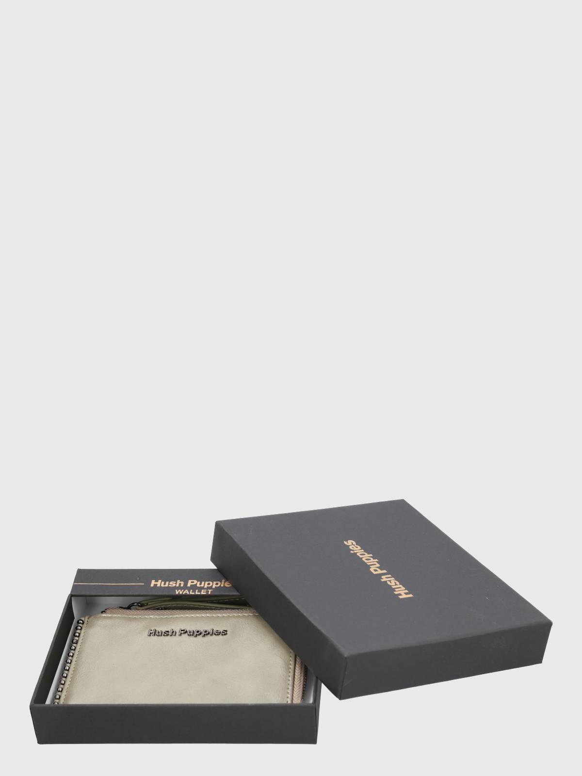 Billetera Ecocuero Mujer Kirk Zip Wallet Café Hush Puppies