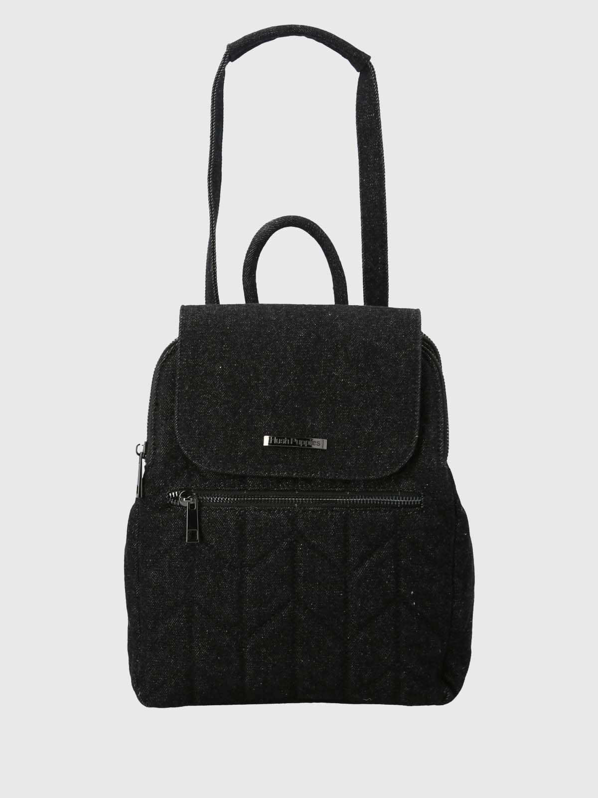 Cartera Mochila Textil Mujer Joan Backbag Negro Hush Puppies