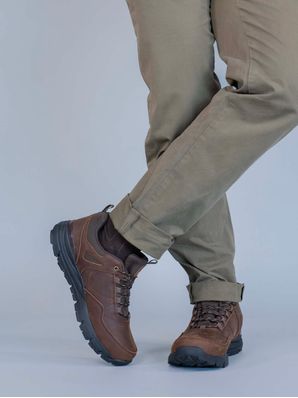 Zapatilla Cuero Waterproof Stadium Café Hush Puppies