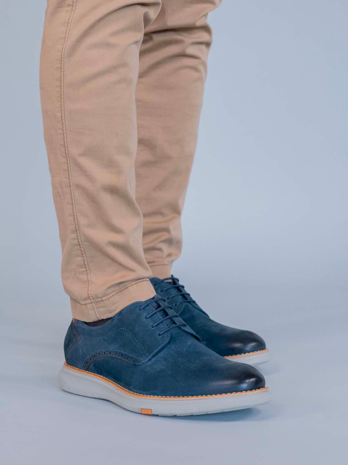 Zapato Cuero Nerio Azul Hush Puppies