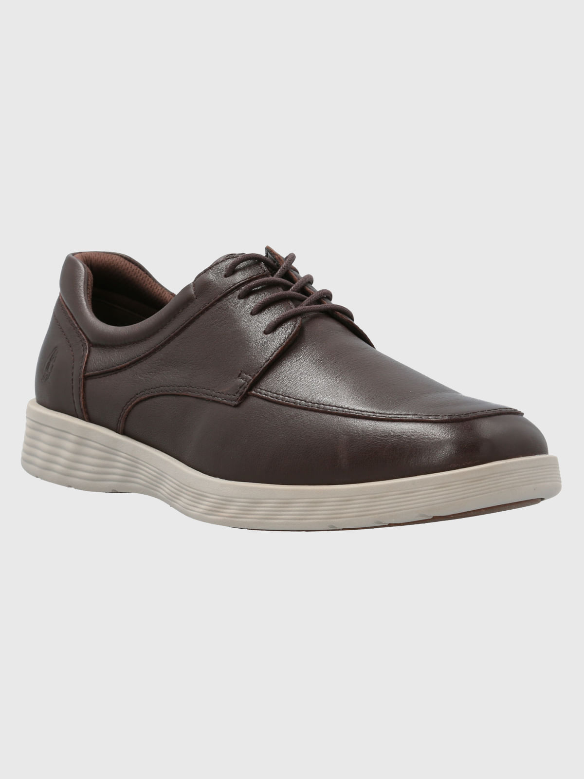 Zapato Cuero Spinal Center Café Hush Puppies