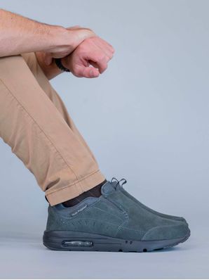 Slip On Cuero Hombre Bearwood Negro Hush Puppies