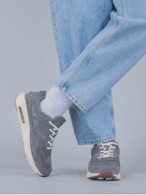 Zapatilla Cuero Hombre Brandhall Gris Hush Puppies