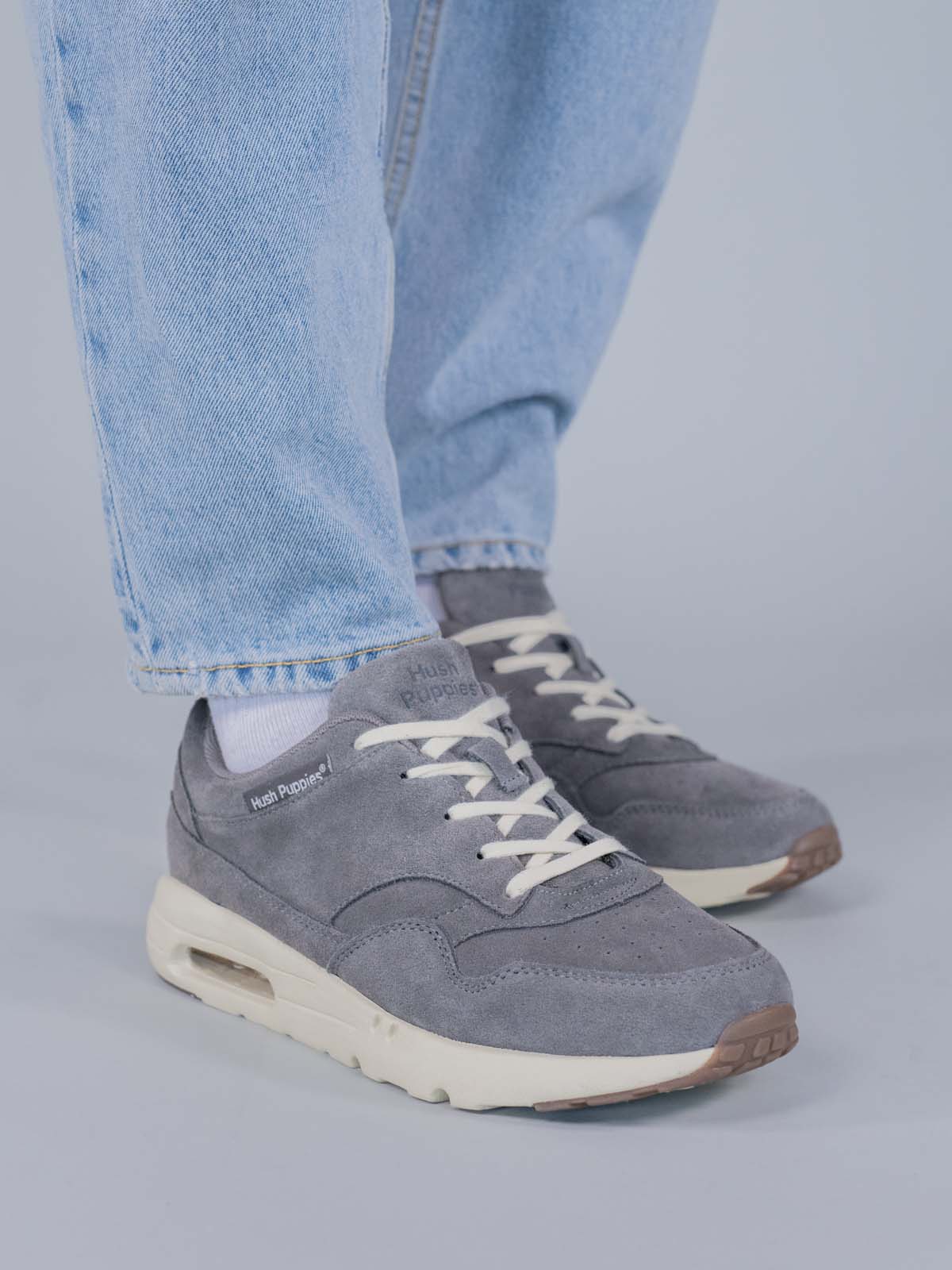 Zapatilla Cuero Brandhall Gris Hush Puppies