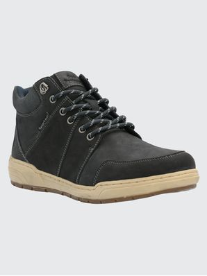 Botin Cuero Hombre Fiord Gris Oscuro Hush Puppies