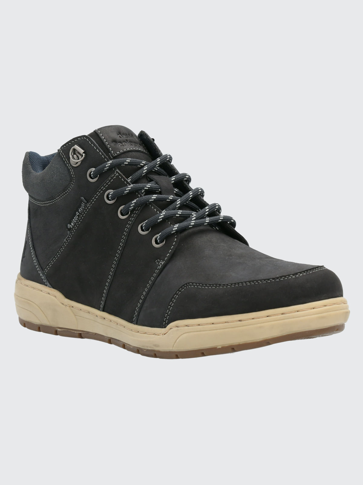 Botin Cuero Fiord Gris Oscuro Hush Puppies