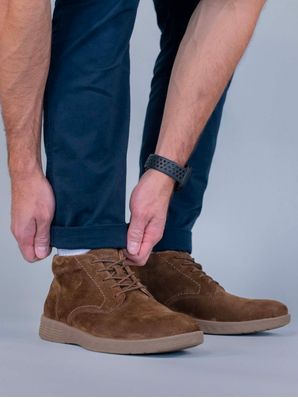 Botin Cuero Hombre Spinal City Café Hush Puppies