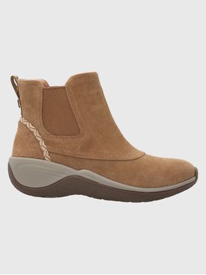 Botin Cuero Mujer Spinal Rug Chelsea Café Claro