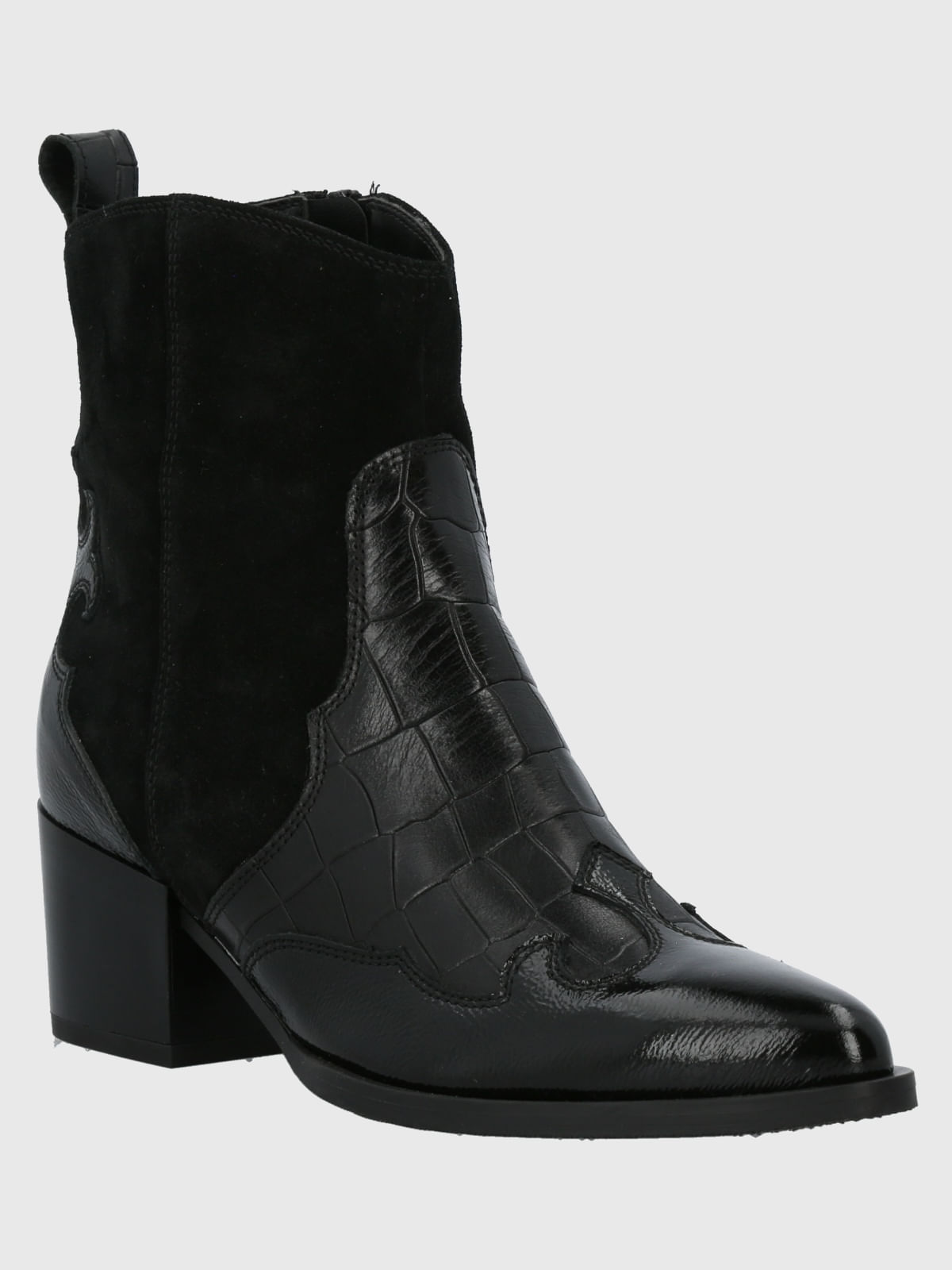 Botin Italiano Cuero Cassaandra Negro Hush Puppies