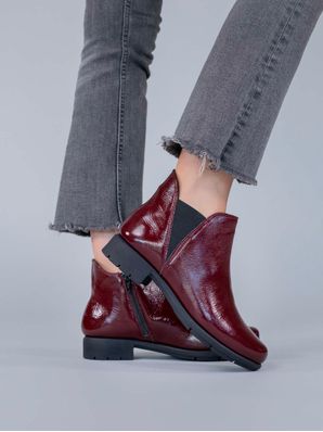 Botin Cuero Mujer Maverick Rojo Hush Puppies
