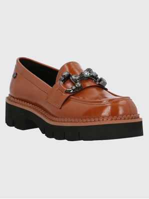 Mocasin Cuero Mujer Salone Café Hush Puppies
