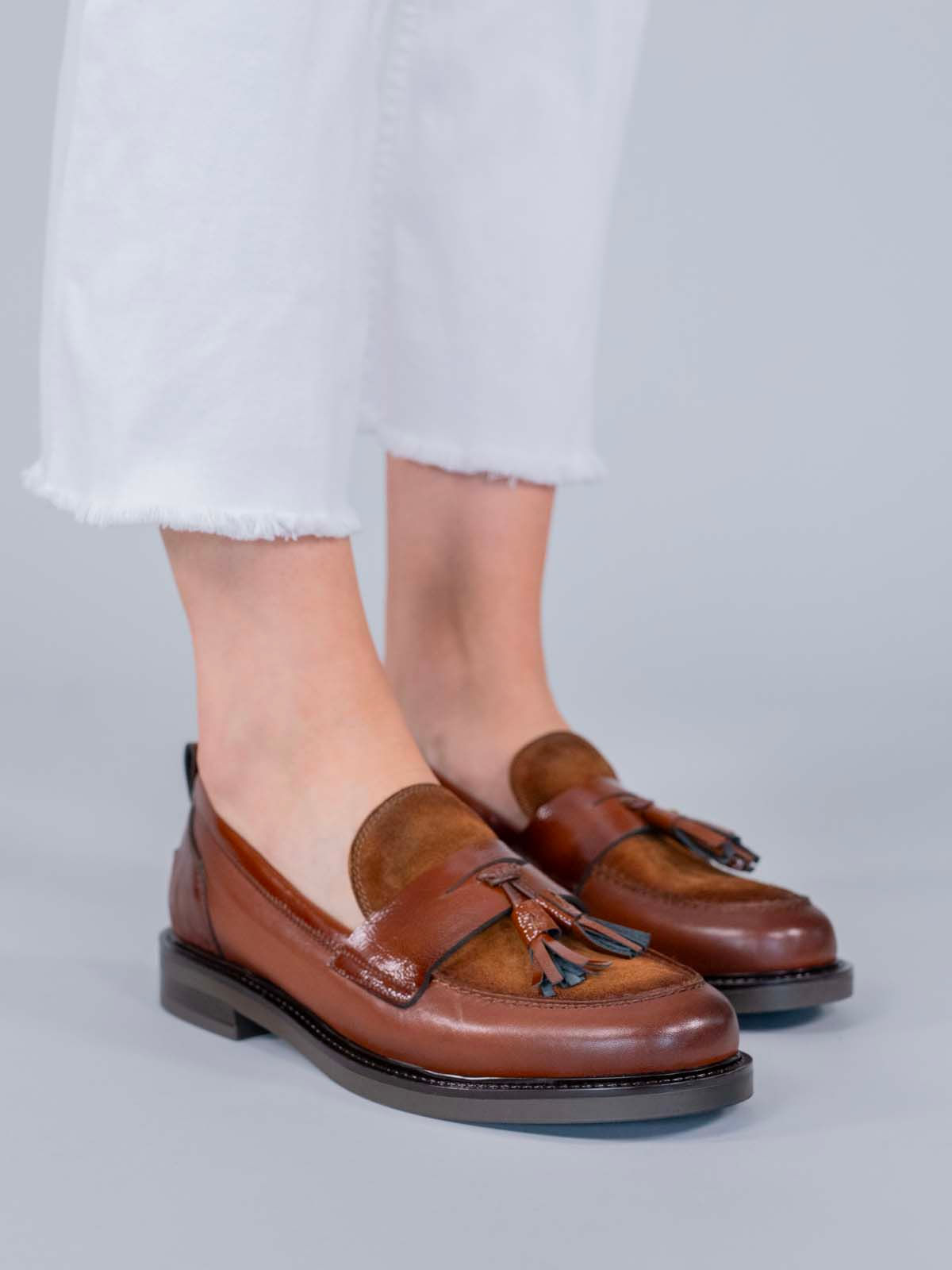 Mocasin Italiano Cuero Wyatt Café Hush Puppies