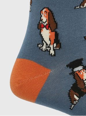 Calcetin Algodón Hombre C Hat Basset Azul Hush Puppies