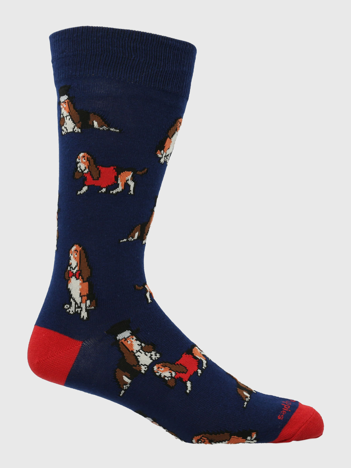 Calcetin Algodón Hombre C Hat Basset Azul Hush Puppies