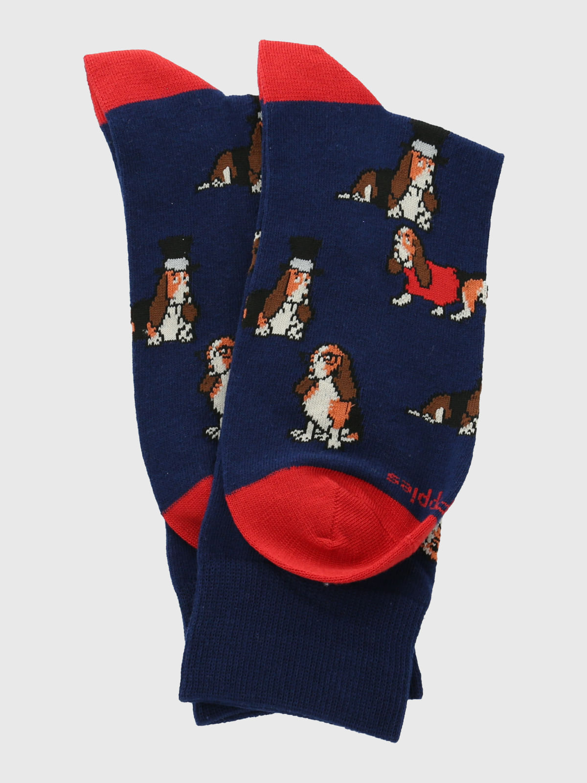 Calcetin Algodón Hombre C Hat Basset Azul Hush Puppies