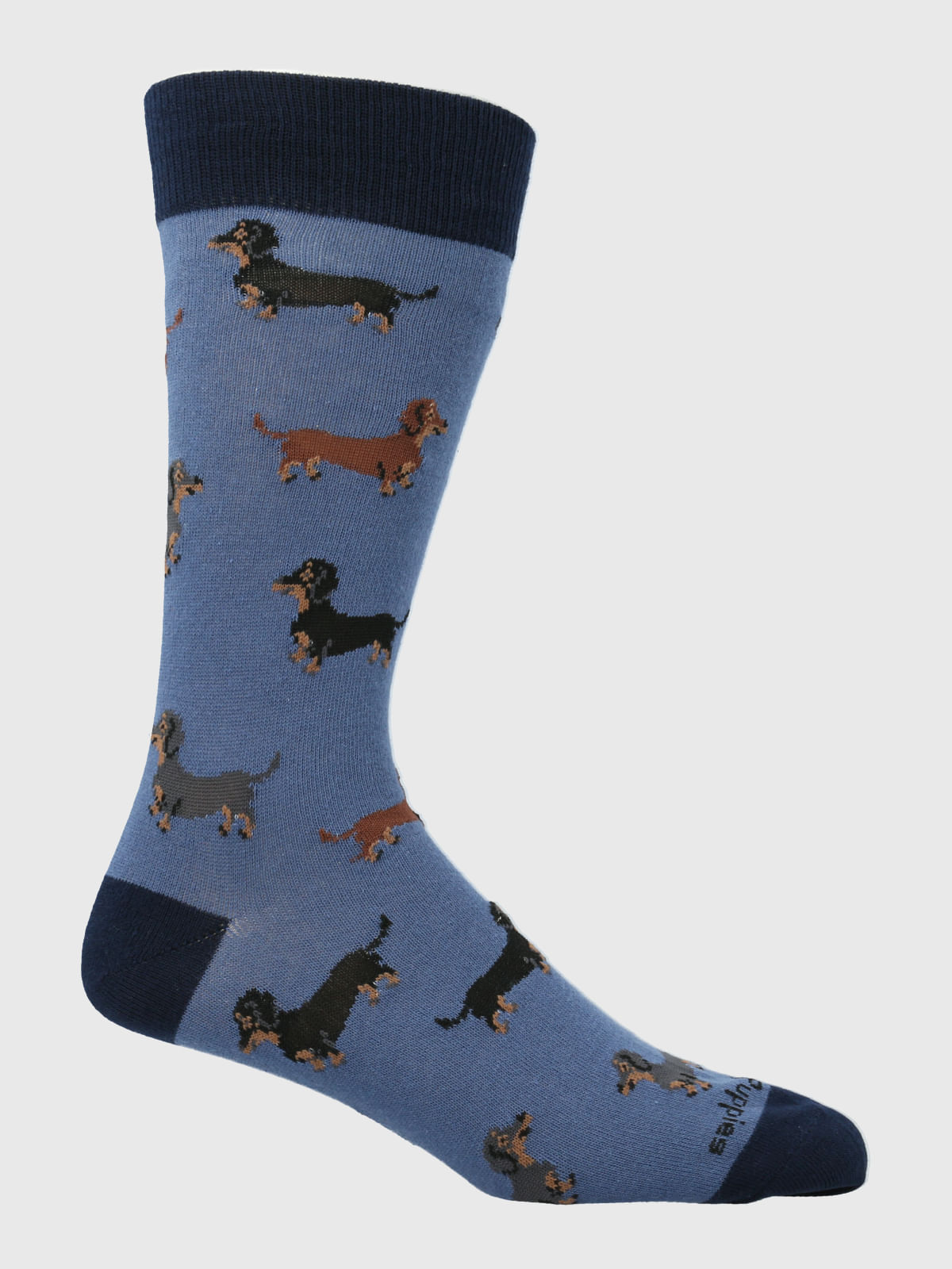 Calcetin Algodón Hombre C Dachshund Azul Hush Puppies