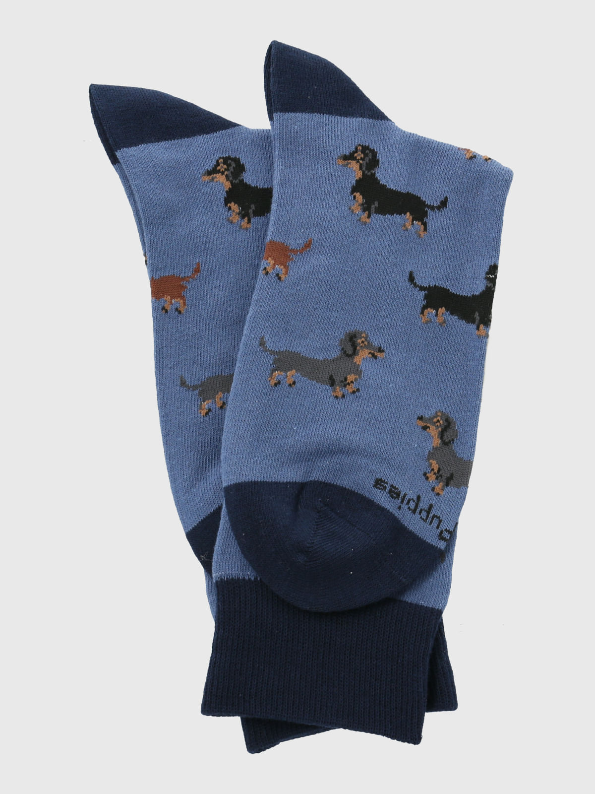 Calcetin Algodón Hombre C Dachshund Azul Hush Puppies