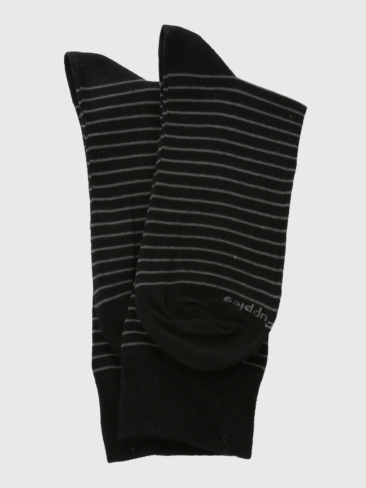 Calcetin Algodón Hombre C Cuff Lines Negro Hush Puppies