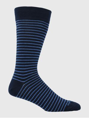 Calcetin Algodón Hombre C Cuff Lines Azul Hush Puppies