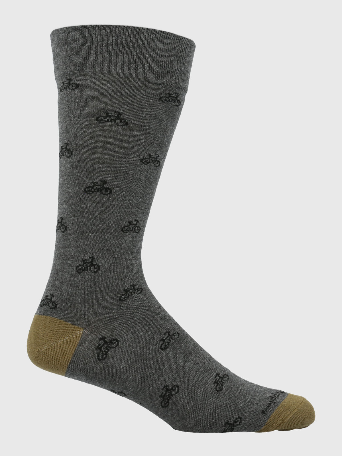 Calcetin Algodón Hombre C Cuff Bikes Gris Hush Puppies