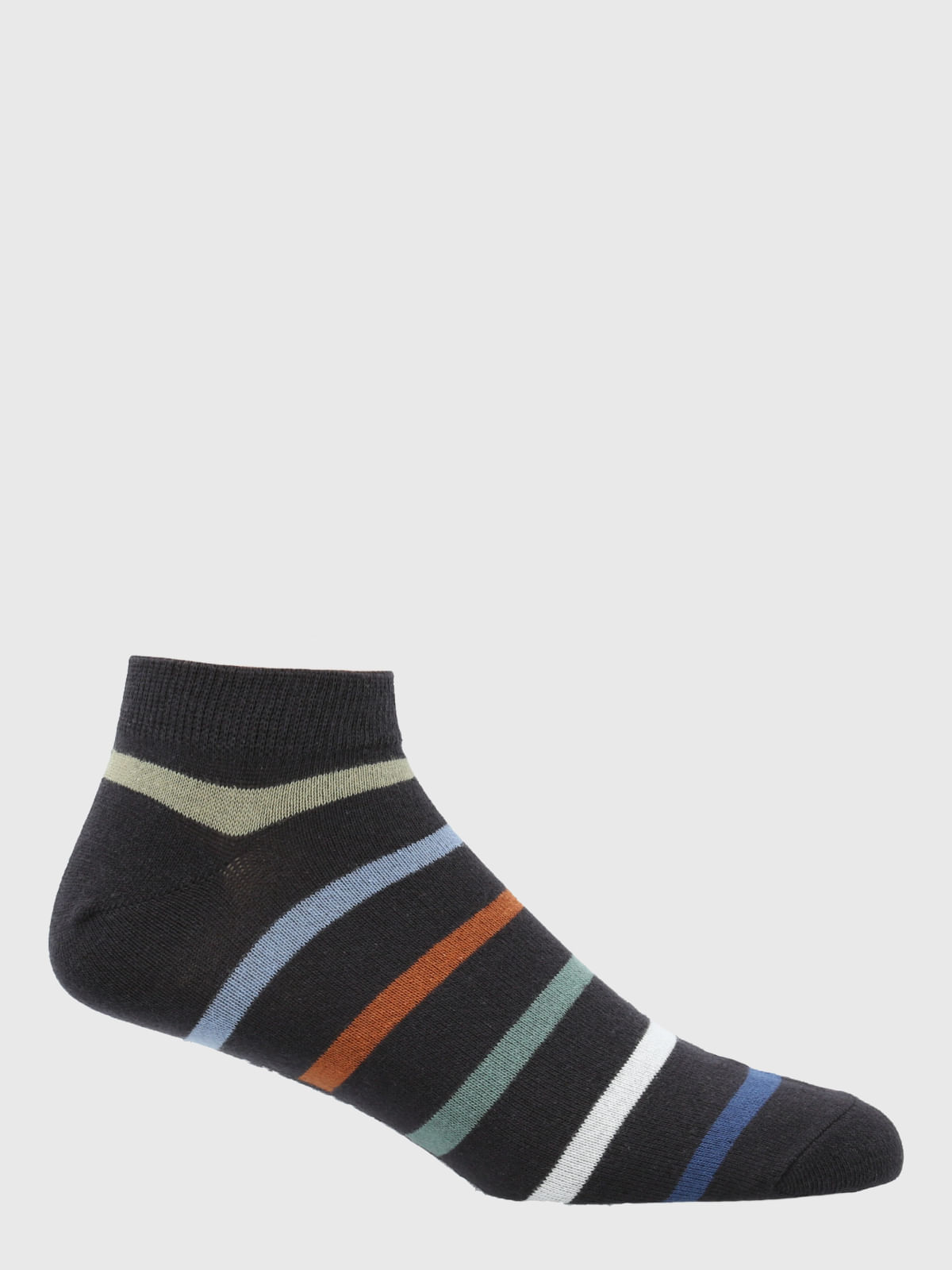 Calcetin Algodón Hombre Ped Stripe Gris Hush Puppies