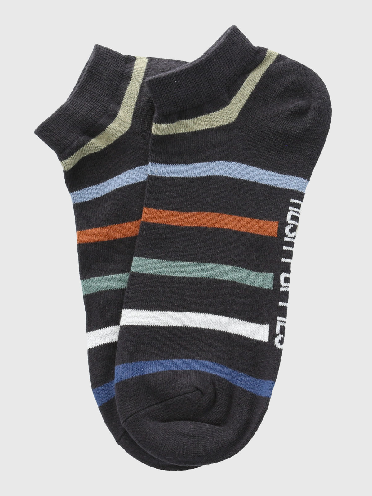 Calcetin Algodón Hombre Ped Stripe Gris Hush Puppies