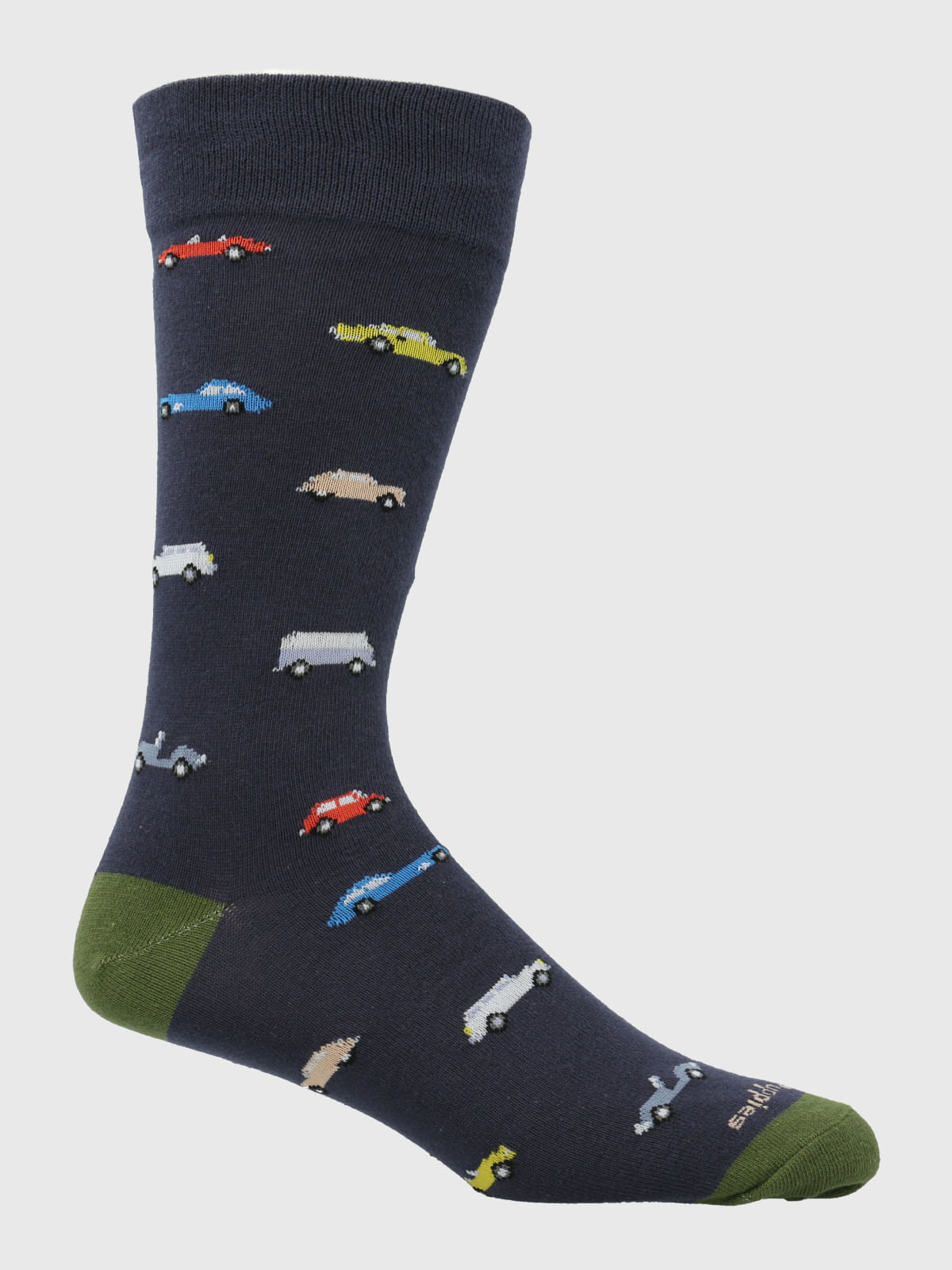 Calcetin Algodón Hombre C Cuff Cars Azul Hush Puppies