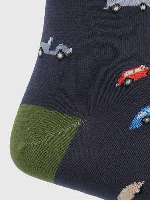 Calcetin Algodón Hombre C Cuff Cars Azul Hush Puppies