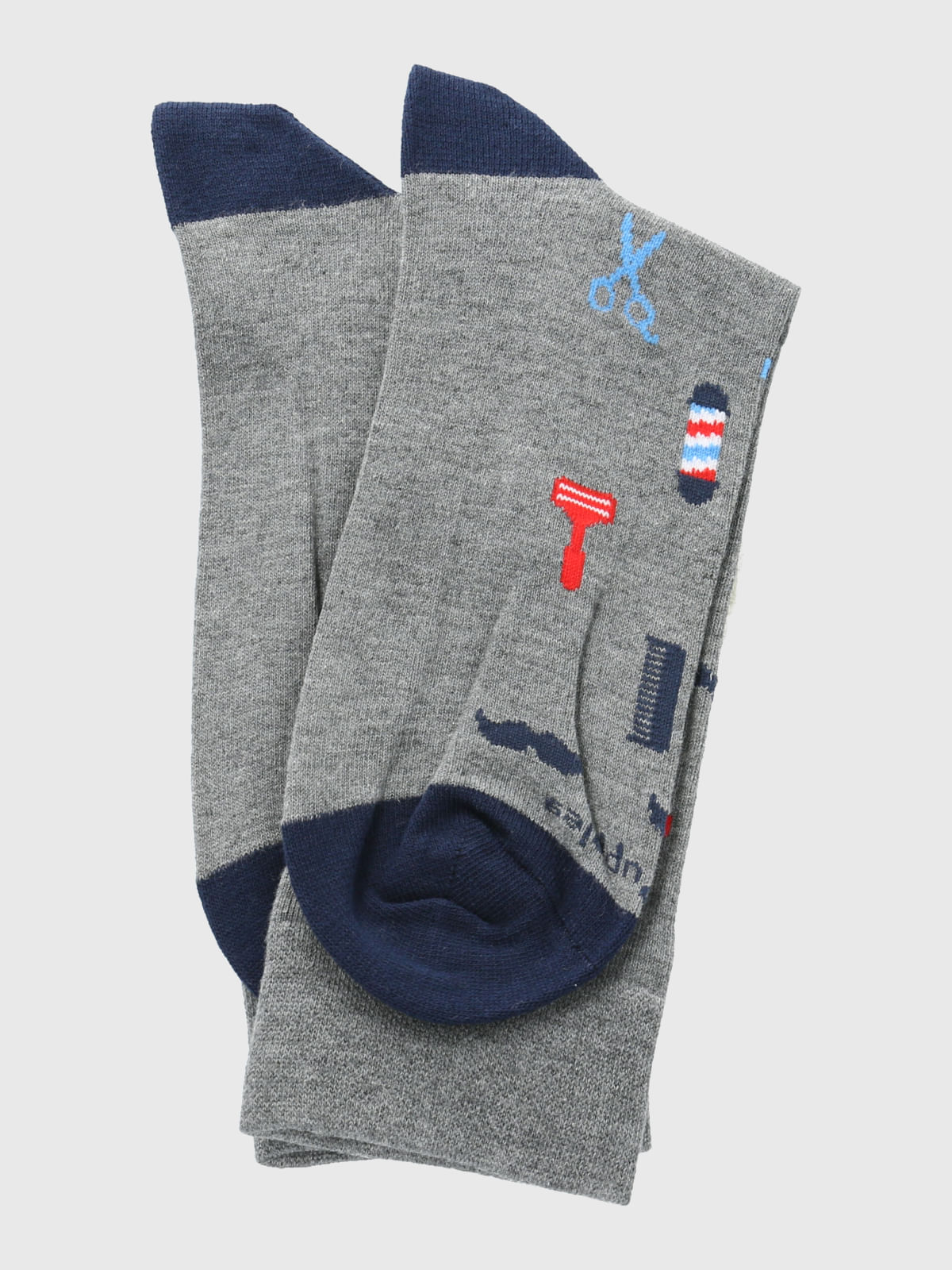 Calcetin Algodón Hombre C Cuff Barber Gris Hush Puppies