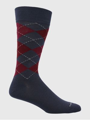 Calcetin Algodón Hombre C Cuff Argyle Azul Hush Puppies