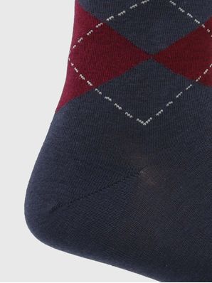 Calcetin Algodón Hombre C Cuff Argyle Azul Hush Puppies