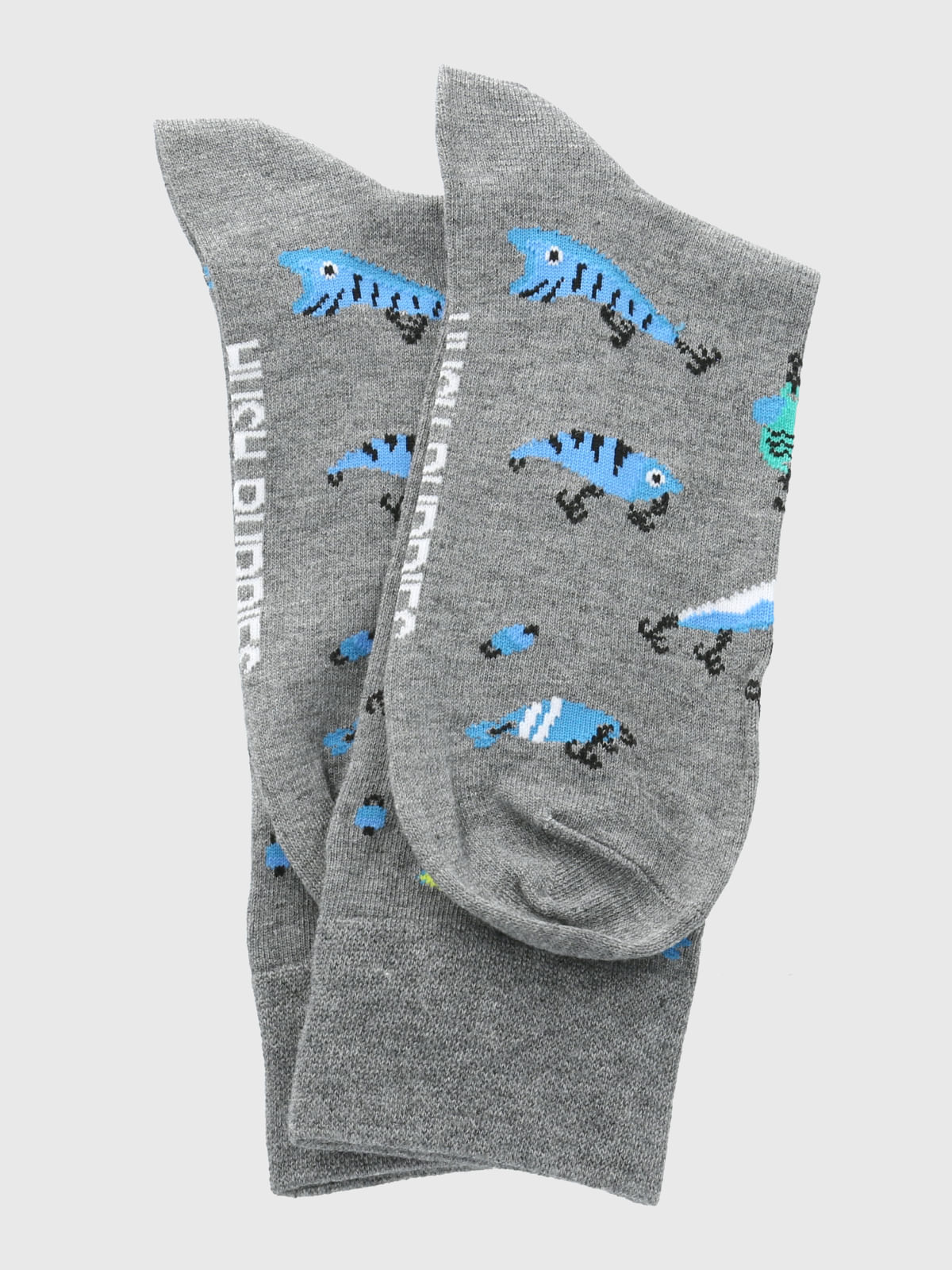 Calcetin Algodón Hombre C Cuff Fishing Gris Hush Puppies