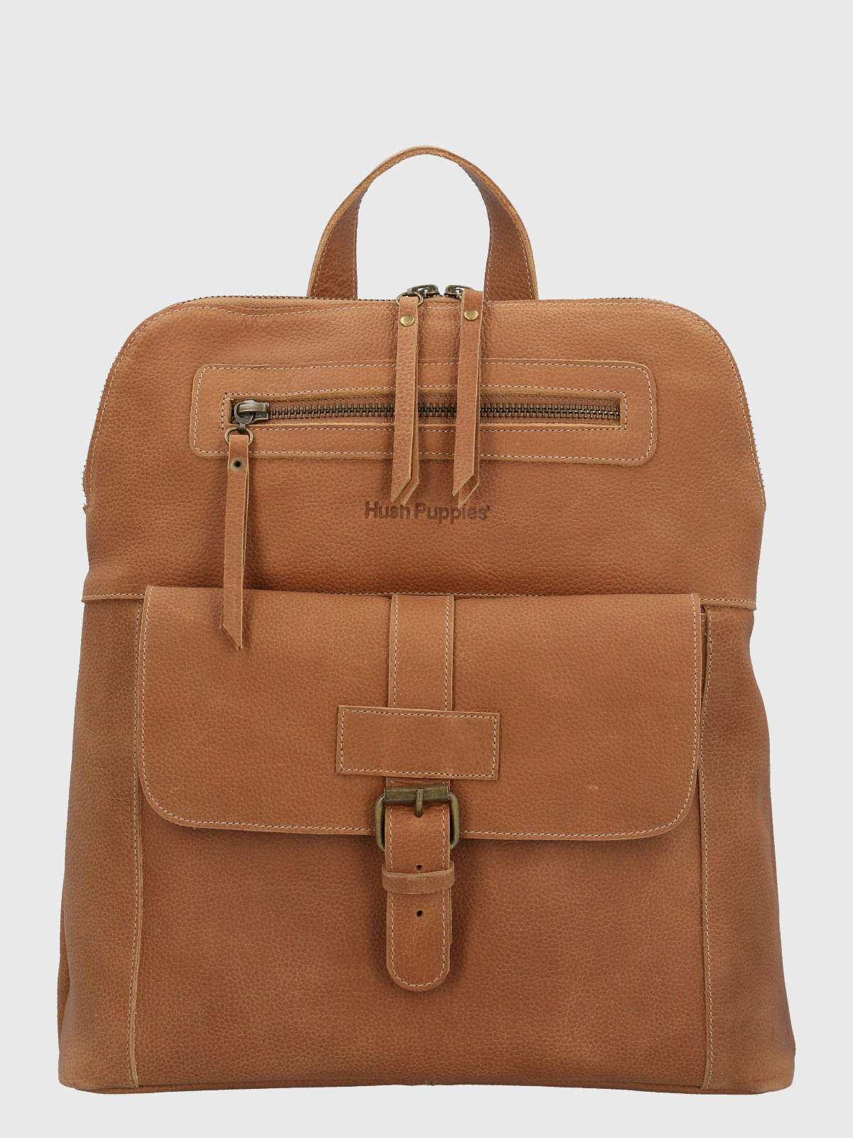 Mochila Cuero Mujer Duffy Back Café Hush Puppies