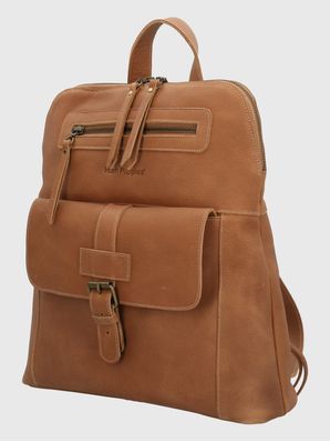 Mochila Cuero Mujer Duffy Back Café Hush Puppies