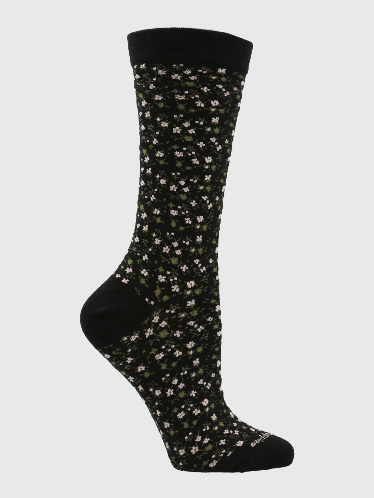 Calcetin Algodón Mujer C Cuff Allover Negro Hush Puppies