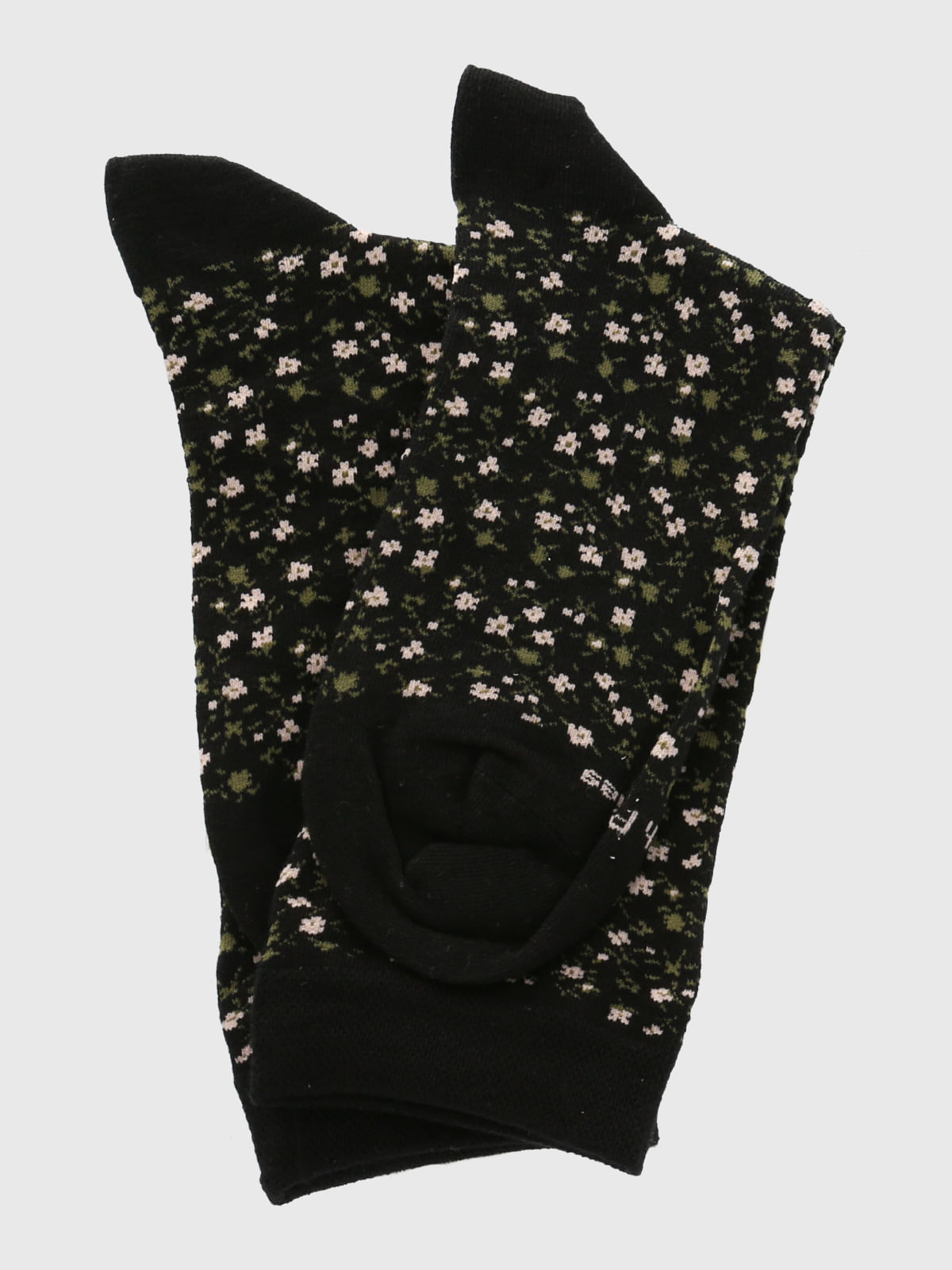 Calcetin Algodón Mujer C Cuff Allover Negro Hush Puppies