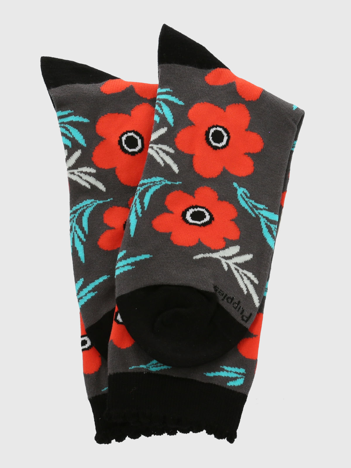 Calcetin Algodón Mujer C St Flower Negro Hush Puppies