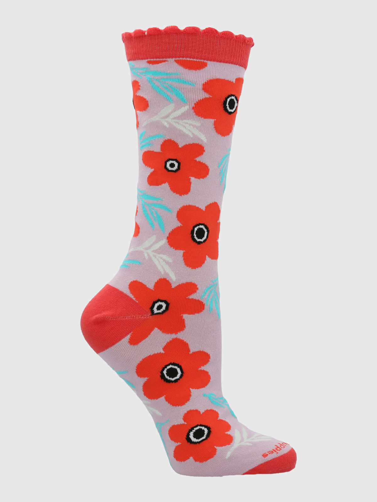 Calcetin Algodón Mujer C St Flower Rosado Hush Puppies