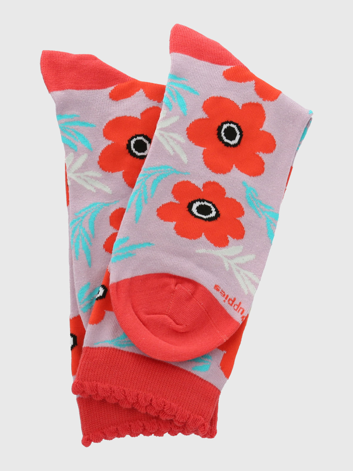 Calcetin Algodón Mujer C St Flower Rosado Hush Puppies