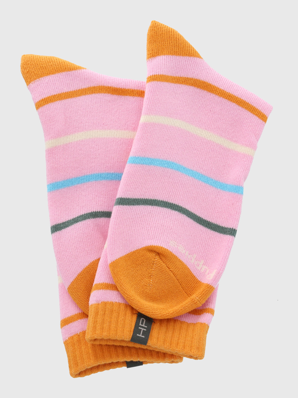Calcetin Algodón Mujer Heavy Lines Rosado Hush Puppies