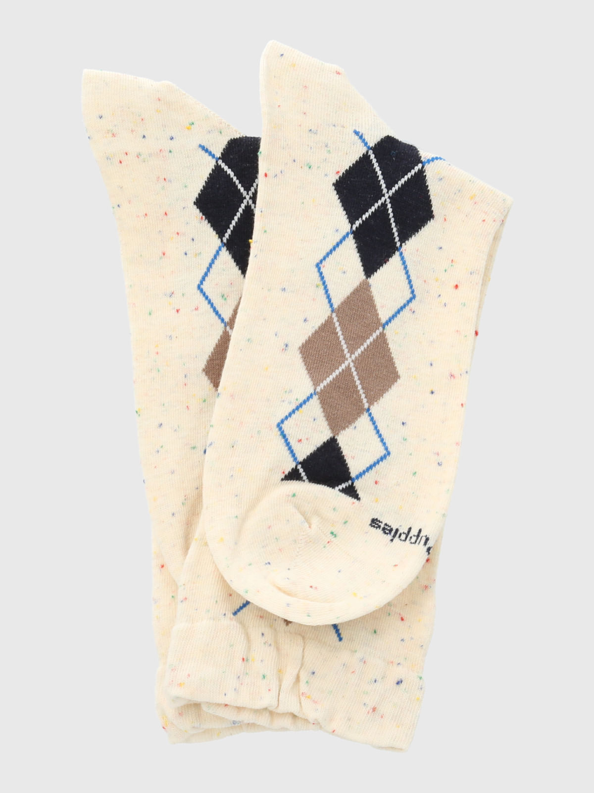 Calcetin Algodón Mujer C Rombi Beige/Crudo Hush Puppies