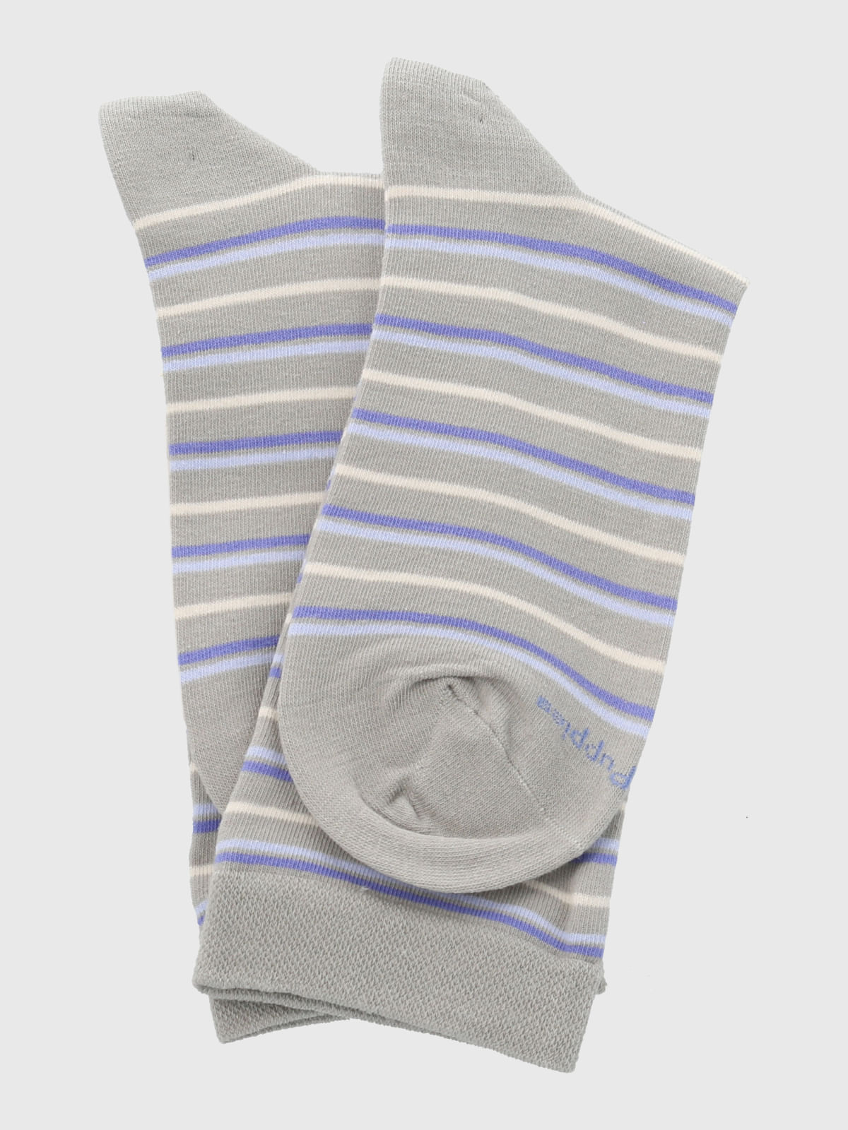 Calcetin Algodón Mujer C Cuff Lines Gris Hush Puppies