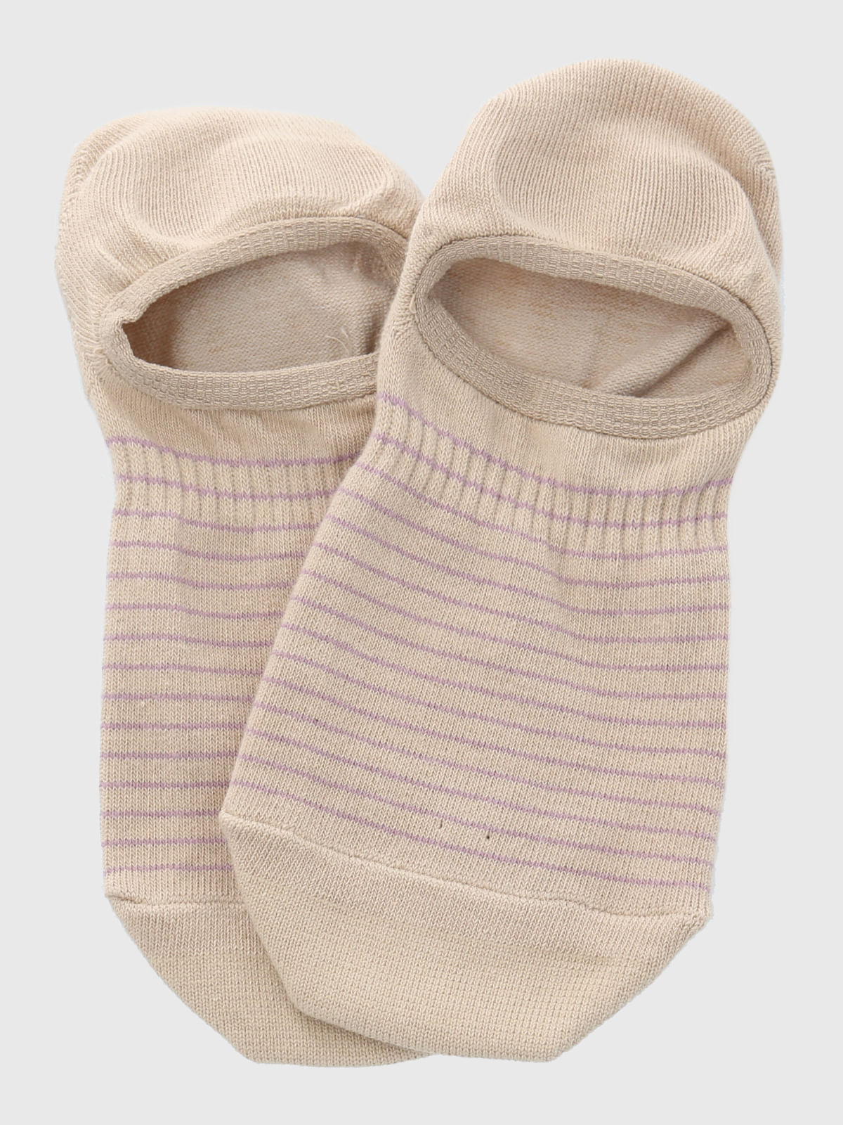 Calcetin Algodón Mujer Inv Stripes Beige/Crudo Hush Puppies