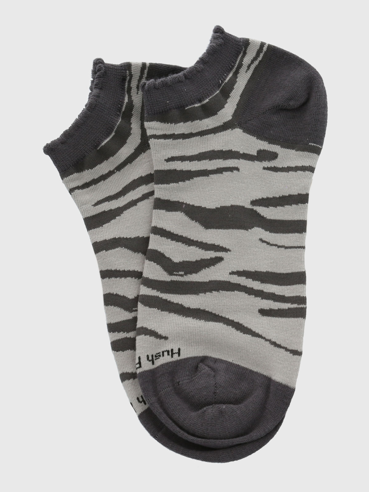 Calcetin Algodón Mujer Ped St Zebra Gris Hush Puppies