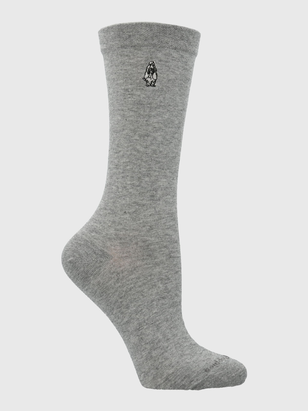 Calcetin Algodón Mujer C Cuff Plain Gris Hush Puppies