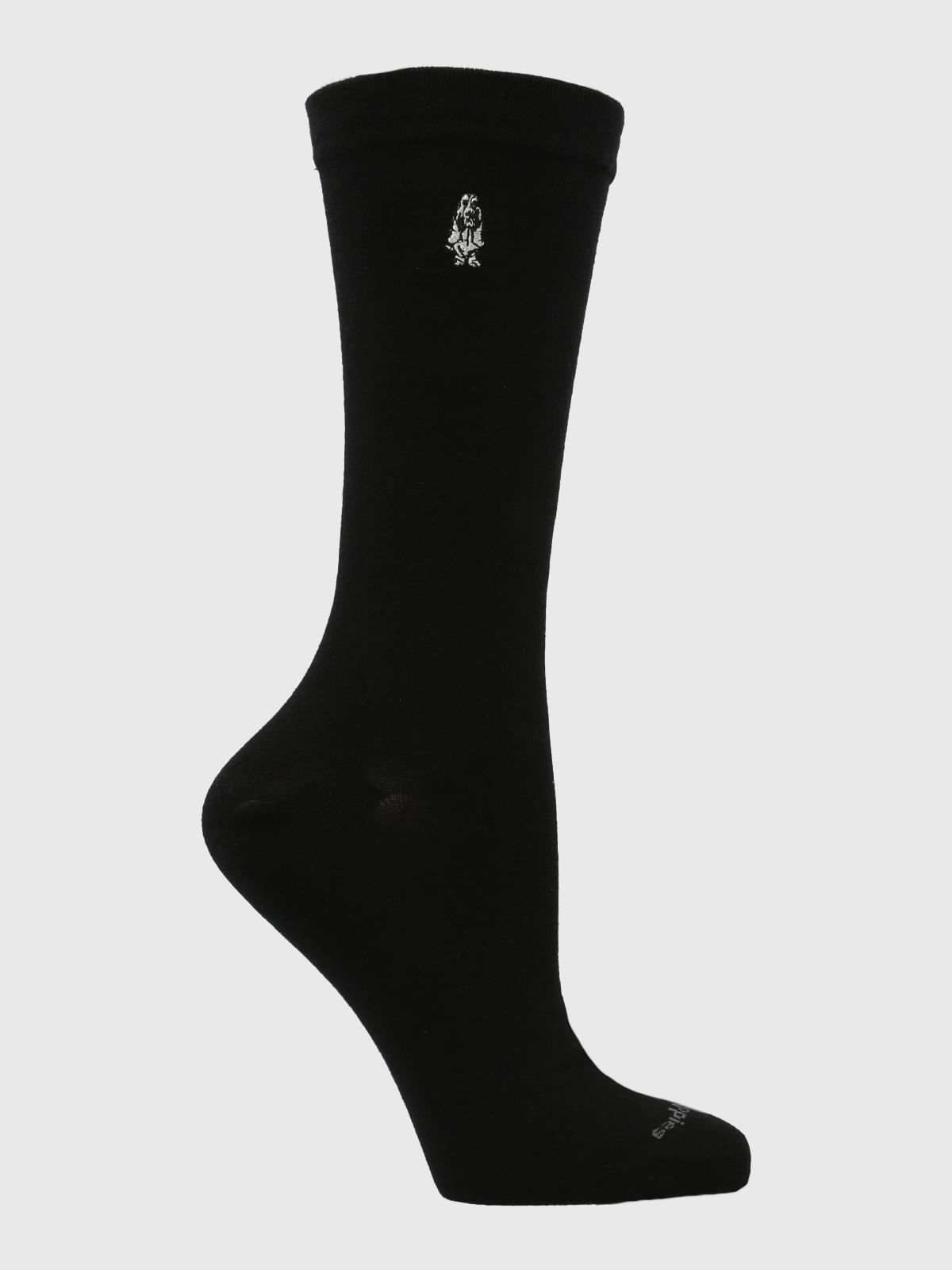 Calcetin Algodón Mujer C Cuff Plain Negro Hush Puppies