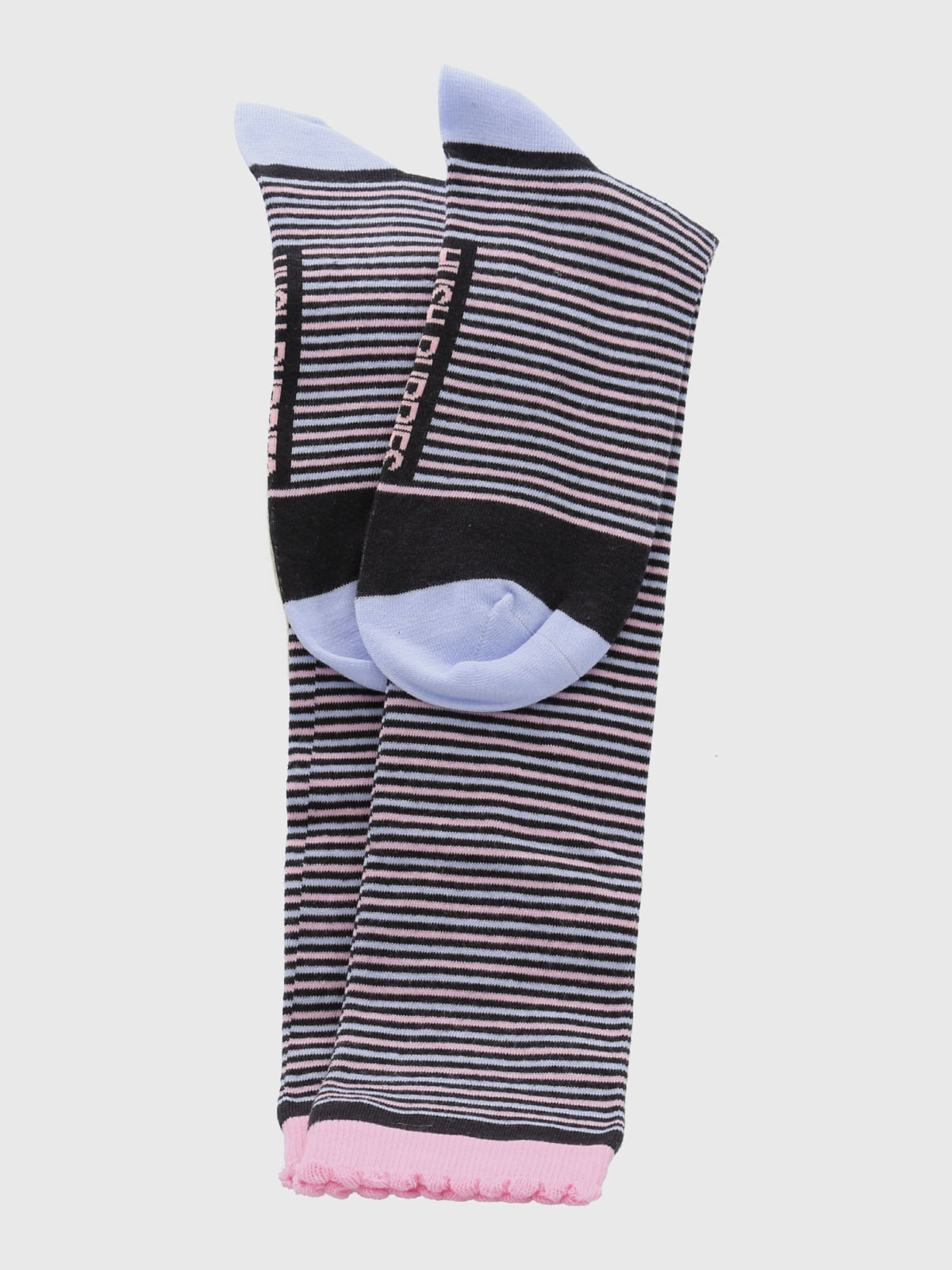 Calcetin Algodón Mujer Kh St Lines Gris Hush Puppies